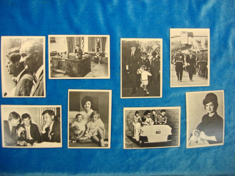 Vintage 1964 Topps John F. Kennedy black and white trading cards