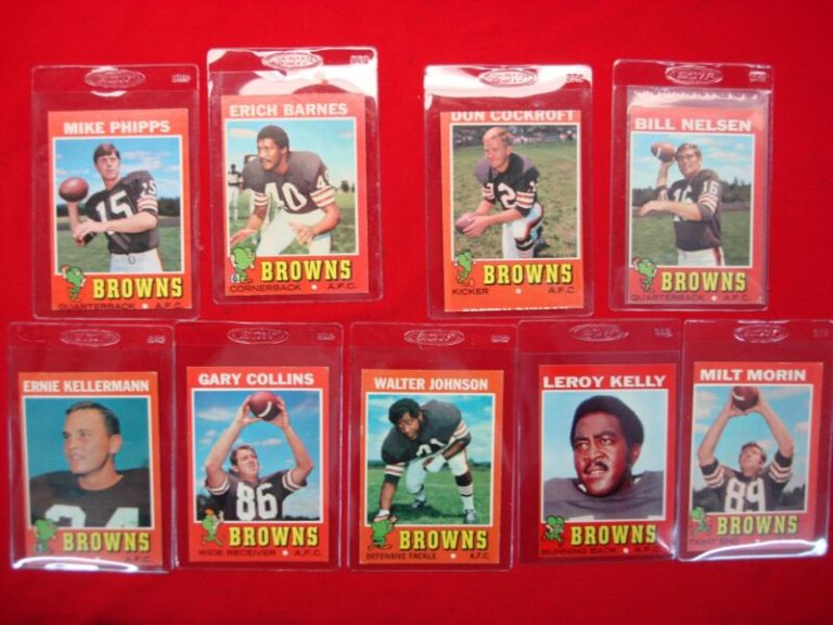Vintage 1971 Topps Cleveland Browns Football Card Set (9 Cards) – Leroy Kelly & More!