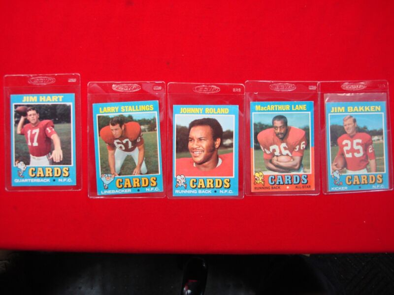 Vintage 1971 Topps Football St. Louis Cardinals player cards