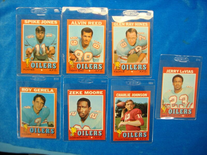 Vintage 1971 Topps Houston Oilers Football Card Lot