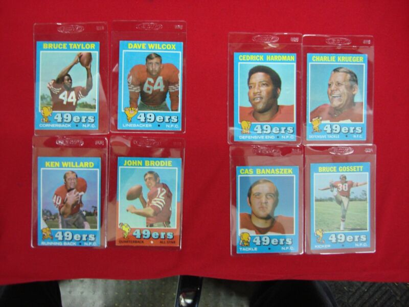 Vintage 1971 Topps San Francisco 49ers Football Card Lot