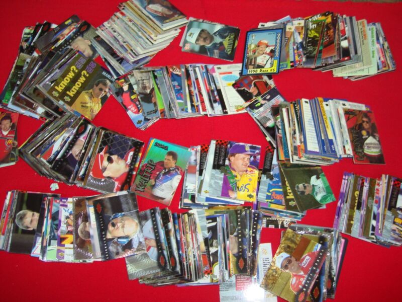 Vintage racing cards (1990-2006) in an unopened box, over 800 cards.