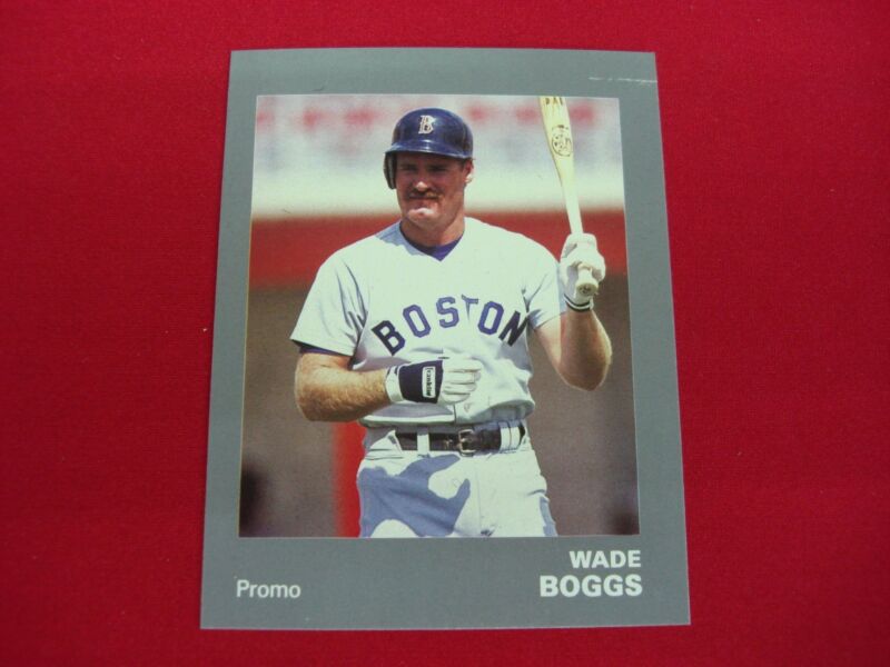 Rare 1990 Star Co. Wade Boggs Blank Back Error Promo Card - Boston Red Sox