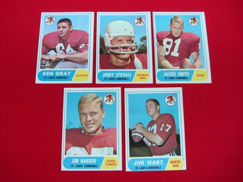 Vintage 1968 Topps St. Louis Cardinals Football Card Lot