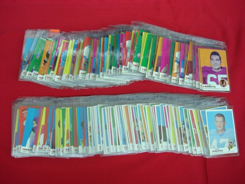 Vintage 1969 Topps Football Card Lot (157 Cards) in Excellent Condition