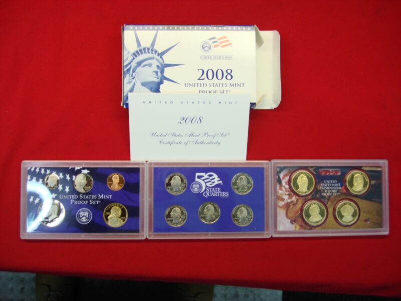 2008 US Proof Set - Presidential Dollars & State Quarters