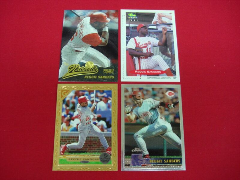 Reggie Sanders baseball card lot including Topps Gallery and MiLB cards