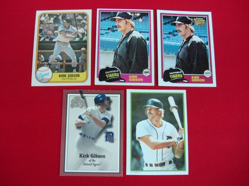 Kirk Gibson rookie cards (Topps & Fleer) from his time with the Detroit Tigers.
