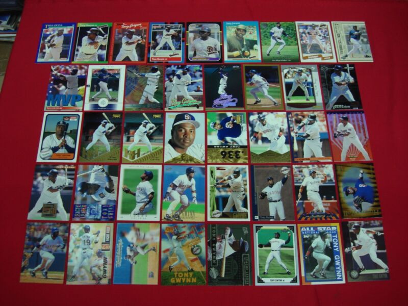 Tony Gwynn baseball card lot with parallels, inserts and premiums