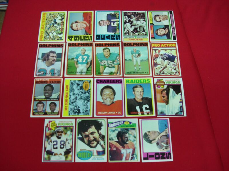 Vintage football star cards, early era collectibles