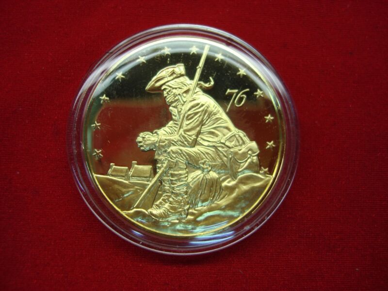 1976 Franklin Mint Pennsylvania Colonial Soldier Silver Round