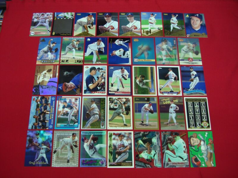 Greg Maddux baseball card lot of 36 cards