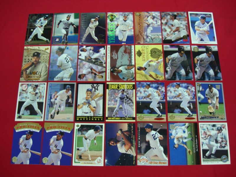 Collection of 28 Don Mattingly baseball cards