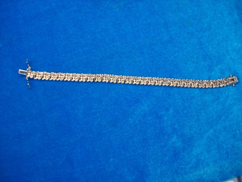 Sterling Silver Gold Vermeil Bracelet with Diamond Accent