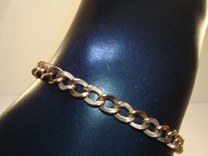 Vintage gold-filled fancy link bracelet, 1980s, excellent condition