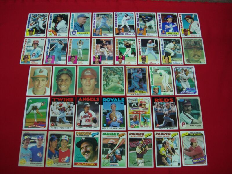Vintage 1990s Baseball Card Lot featuring Ripken, Jackson, Schmidt, Rose and more.