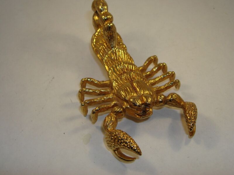 Gold Plated Stainless Steel Scorpion Pendant