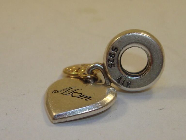 Pandora Mom Charm in sterling silver and 14k gold