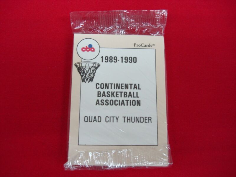 Vintage factory sealed 1989-90 Quad City Thunder CBA trading card set