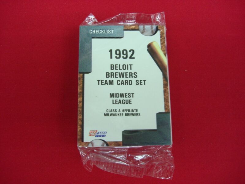Factory sealed 1992 Fleer ProCards MiLB Team Set of the Beloit Brewers