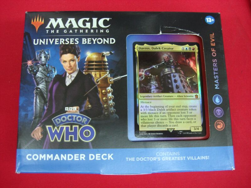 Magic: The Gathering Universes Beyond Doctor Who - Masters of Evil Commander Deck (Over 100 Cards)