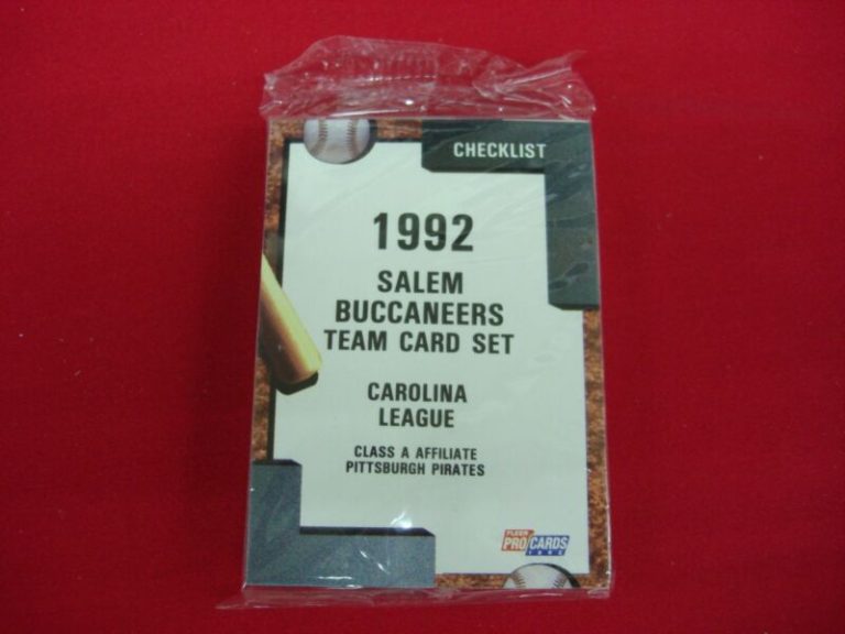 Vintage 1992 Fleer ProCards Salem Buccaneers MiLB Team Set