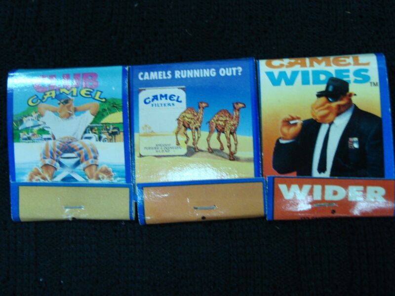 Vintage 1992 Camel cigarette match packs featuring Joe Namath and more
