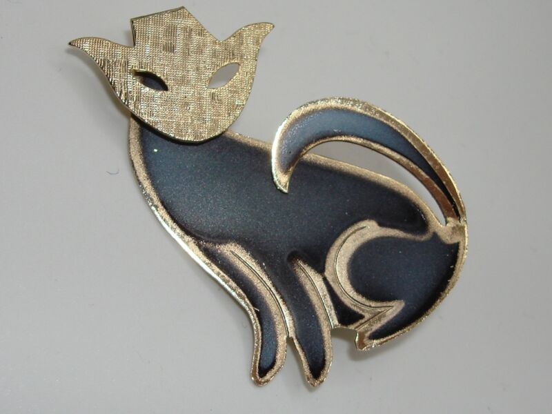 Vintage James H. Hall Yankee Silversmith Cat Pin