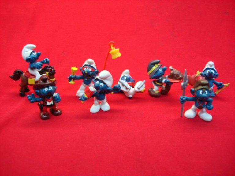 Vintage Schleich Smurfs Figurines (1979-1982) - 8pc Lot