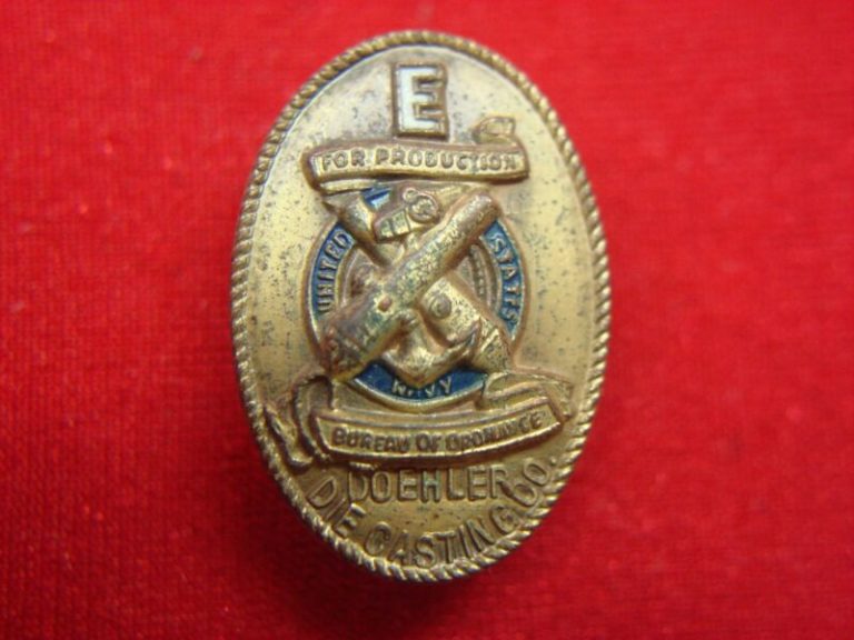 WWI Era U.S. Navy Doehler Casting Lapel Pin - Early Performance Award