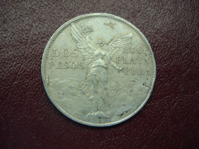1921 Mexican silver coin, Dos Pesos Independence Centennial (Large Size)
