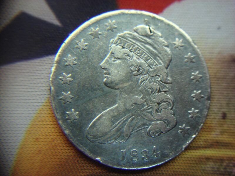 1834 Large Date & Letters Bust Half Dollar - Circulated US Silver Coin