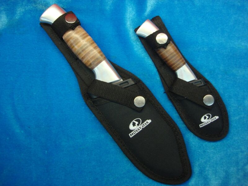 Mossy Oak 2-Piece Fixed Blade Knife Set - Pre-Owned, Excellent Condition