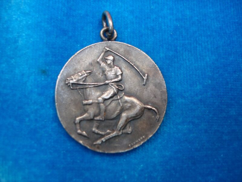 Vintage sterling silver Carrasco Polo Club medallion, Uruguay (1933)