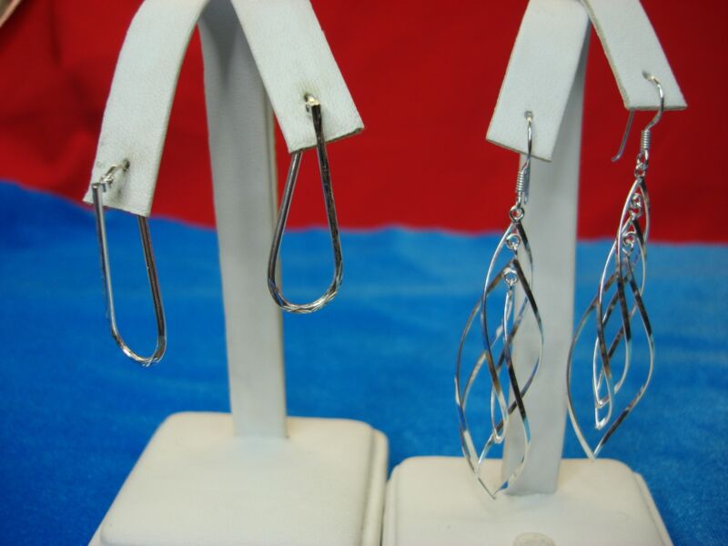 Sterling Silver Dangle Earrings - 2 Pairs (Pre-Owned)