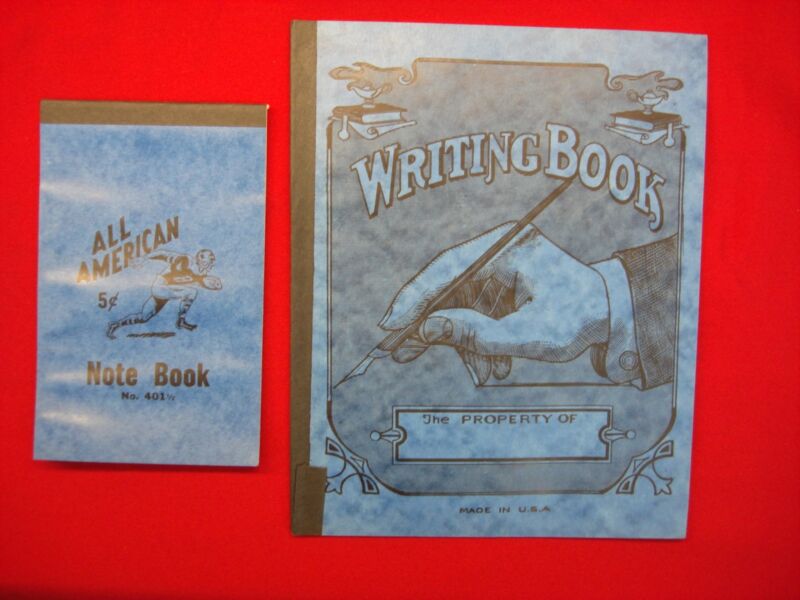 Pair of vintage blank notebooks, estate find