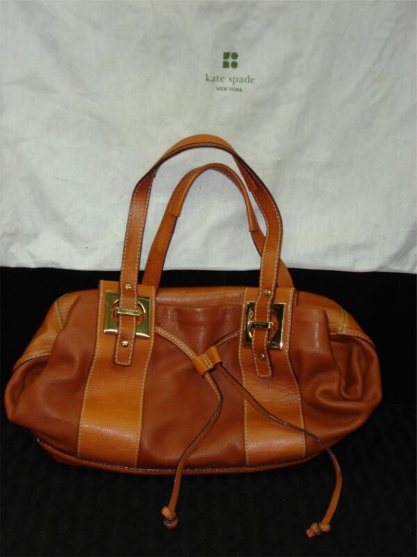 Pre-Owned Kate Spade Brown Leather Satchel Pocketbook with Pouch and Zippered Compartment
