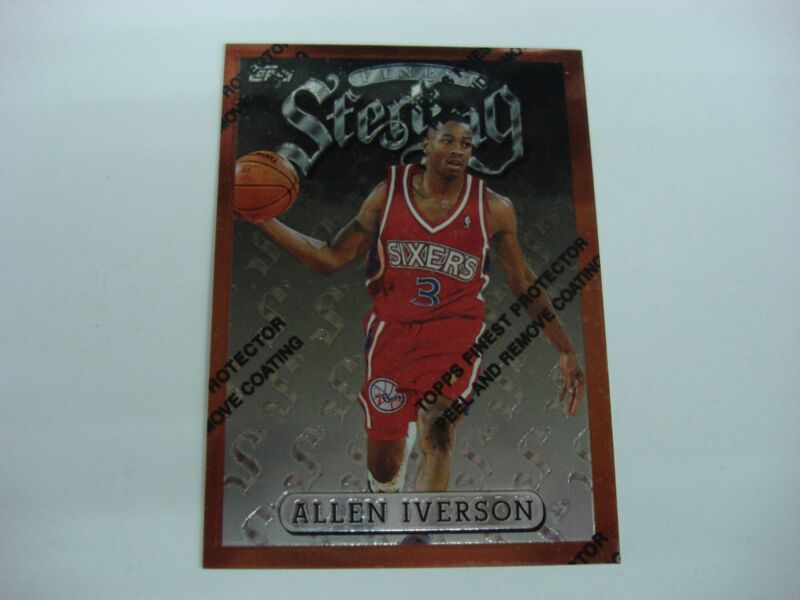 1996-97 Topps Finest Sterling Allen Iverson Rookie Card #240 RC