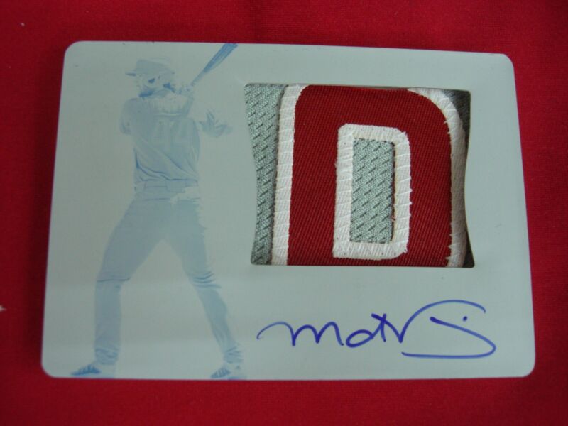2022 Panini National Treasures Matt Vierling 1/1 Printing Plate Auto Jersey Card - PSA Graded Gem Mint