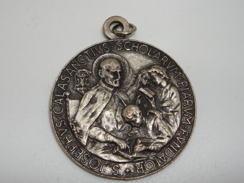 Vintage Pagani silver St. Joseph medal