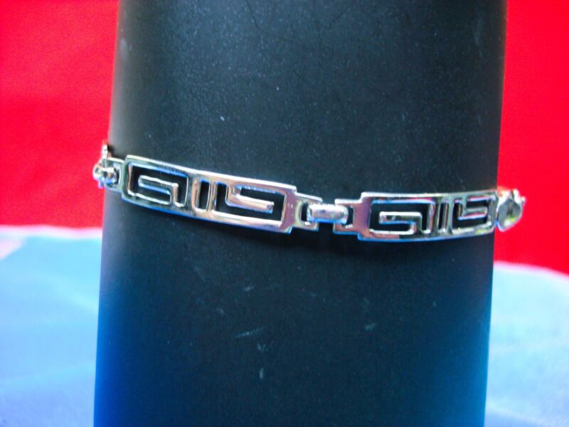 Vintage sterling silver bracelet with an intriguing cut-out design