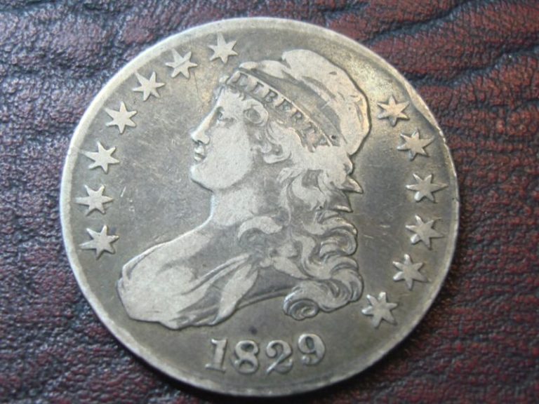 1829 Bust Half Dollar - Genuine Antique Coin