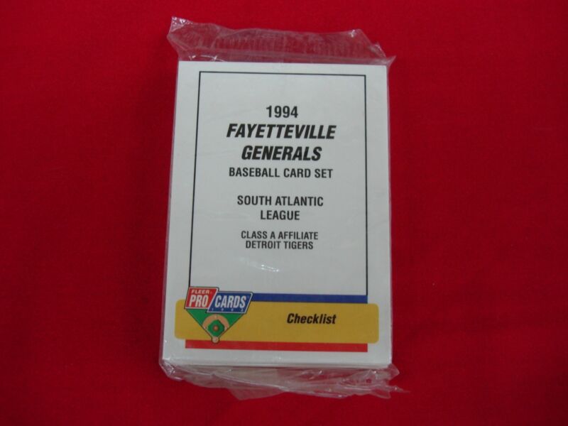 1994 Fleer Procards Fayetteville Generals MiLB Team Set
