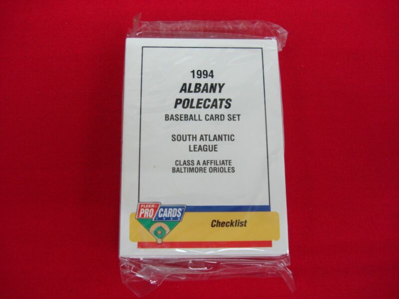 1994 Fleer ProCards Albany Polecats Team Set (Baltimore Orioles Affiliate) - FACTORY SEALED