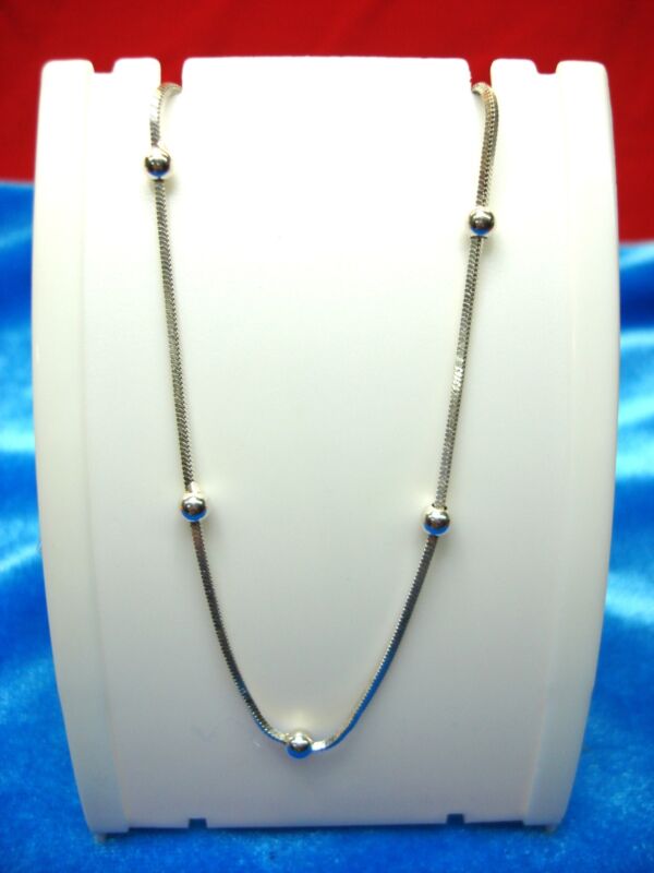 Sterling silver ball chain necklace, 18 inches, 4mm balls