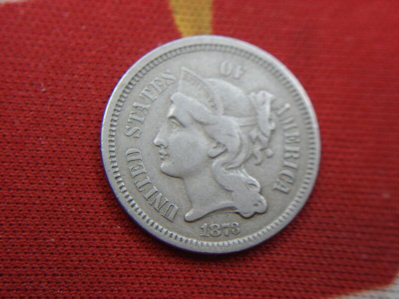 1873 U.S. Three Cent Nickel Open 3