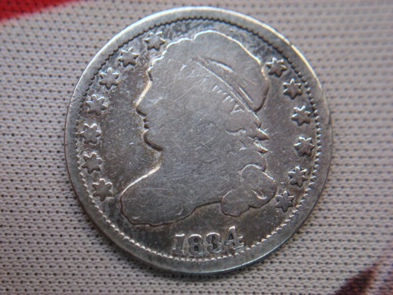 1834 Small 4 Bust Dime - Circulated Coin
