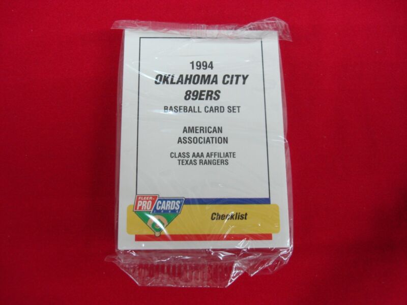 Vintage factory sealed 1994 Fleer ProCards Oklahoma City 89ers baseball team set