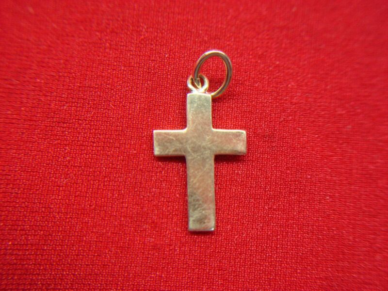 14K Yellow Gold Cross Charm Pendant