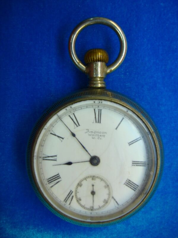 Antique American Waltham Open Face Pocket Watch, Model 1883 Grade #1 – Parts or Repair